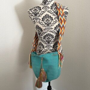 Rio Wayuu Bucket Bag handmade Colorful Woven Crossbody Bag by Wayuu Tribe